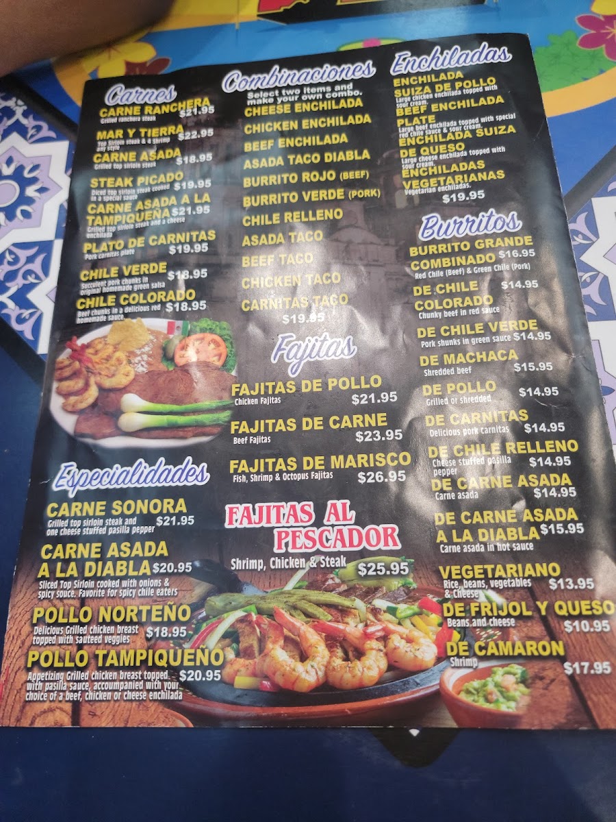 El Pescador Restaurant Menu - Image 3